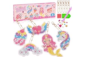 Gifitizi Kit Diamond Painting Enfant Licorne, Cadeau Fille 4-12 Ans DIY Loisir Creatif Jouet Peinture Diamant Enfant Fille 4-12 Ans Diamond Painting Licorne Fille 3-12 Ans Enfants (Licorne)