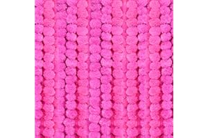 THE ART BOX 5 PC - 4.5 feet Marigold Garlands Halloween Diwali Pooja Indian/American Wedding Party Mantle Decorations Faux Artificial Floral Strings Christmas Fall Festival Spring Bush Floral Decor - Pink