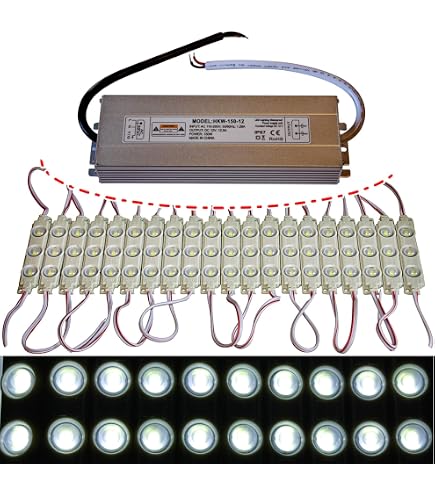 RGB LED Injektionsmodule Mit Fernbedienung – 12V, Warmweiß 3000K, IP65, Für 3D-Modelle & Leuchtkästen