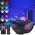 Galaxy Projector, Star Projector with Remote Color Changing,Music Bluetooth Speaker,Timer,Ocean Wave Star Sky LED Night Light Lamp for Baby,Kids Bedroom,Stage,Birthdays,Christmas,Black