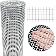 Hardware Cloth 16'' x 10' 1/4 in Galvanized Wire Mesh Roll (23 GA) Chicken Wire Fence Roll for Chicken Pen/coop Fences, Screen mesh, Rabbit/Snake Fences, Poultry enclosures, Handicraft Making, etc.