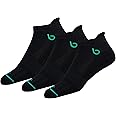 BAMBOS Unisex Eco Touch Athletic Ankle Bamboo Socks for Men & Women Running, Badminton & Gym, Pack of 3 (Size UK 7-11)