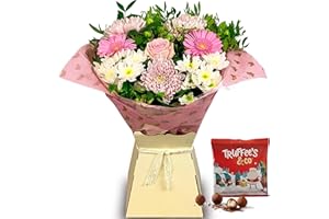 Strawberries & Cream Bouquet, Beautiful Fresh Flowers, Flower Delivery, Perfect Mother's Day Bouquet, Birthday bouquet, Anniversary and Thank You Gift with cut flower food. All Occasions