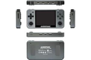 ANBERNIC Consolas de Juegos Portátil , RG350 Consola de Juegos Retro Game Console OpenDingux Tony System - Transparent Negro