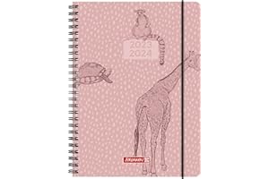 BRUNNEN Schülerkalender „Wild Animals“ 2023/2024 2 Seiten = 1 Woche A5 natur