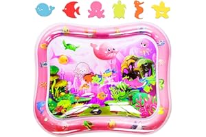 Tappeto Acqua per Neonati per Giochi Neonato 3 6 9 Mesi, GARNHLOB Tappetino Tummy Time Neonato,Rafforza i Muscoli del Tuo Bambino,Grande Tappetino Gonfiabile per Neonati Giocattolo Sensoriale