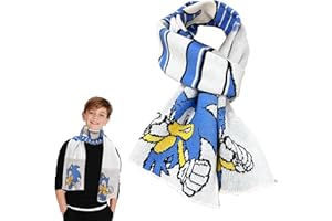 Bonamana Sonic The Hedgehog Écharpe d'hiver pour enfant Sonic Automne Hiver Écharpe de Noël pour enfants garçons filles adolescentes
