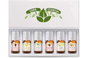 Fragrance Oils Set of 6 Scented Oils from Good Essential - Banana Oil, Cranberry Oil, Apple Oil, Coconut Oil, French Vanilla Oil, Peach Oil: Aromatherapy, Perfume, Soaps, Candles, Slime, Lotions!