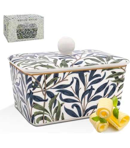 Lesser & Pavey Jennifer Rose Gallery Beurrier Avec Couvercle En Porcelaine Fine - Design Britannique