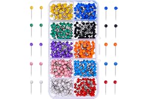 OUTUS Carte Tacks Push Pins tête en Plastique avec Point en Acier, 1/8 po, 500 Pièces