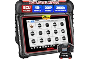 Autel MaxiPRO MP900 Diagnosis, 2025 Más Reciente MP900E MP900E Kit MK900 MX900 MK808S, Codificación ECU como MP900BT MS906 Pro, 3K+ Pruebas Activas, 40+ Servicios, Can FD & DOIP, Impresión WiFi