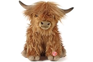 KEYCRAFT Living Nature Highland Cow Brown Soft Toy Farm Toy | Soft Toy Gift for Kids | 22 cm