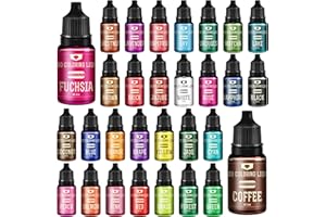 VIBRANDYE Lebensmittelfarbe - 30 x 10ml Lebendige Lebensmittel Farben zum Backen, Kuchen Dekorieren, Zuckerguss, Kekse, Fondant und Macaron - Flüssige Food Coloring für die DIY Seifenherstellung und Basteln