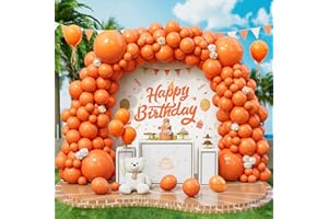 ROXISTAR Palloncini Arancione, 143 pezzi Dimensioni Diverse Arancioni Opachi Arco Palloncini Kit per Donne Bambino Festa di Compleanno Halloween Matrimonio Battesimi Baby Shower Fidanzamento Anniversario
