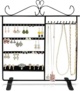 Kurtzy Faltbarer Schmuck-Organizer Aus Acryl – 5 Etagen Für 60 Paar Ohrringe & Ketten