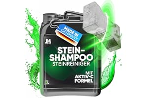‎JM EXPERT NEU - JM Expert - Steinreiniger Konzentrat [Aktiv-C Formel] 5L Extra Stark & Ergiebig dank 3in1 Wirkung mit LangzeitEffekt für bis 3000m² | Steinreiniger Stein | Pflasterstein
