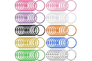 XIAOXIANXIAN 80 Pièces Anneaux de Reliure,30mm Anneaux de Livre en Métal,Anneaux de Livre Colorés Pour Papier, Documents, Albums Photos, Clés, Etc. (Couleurs Mélangées)