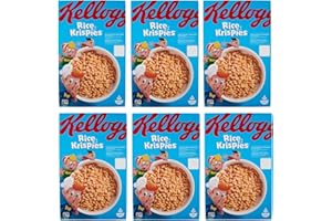 Kellogg's Rice Krispies Lot de 6 riz soufflé avec vitamines et minéraux 340 g