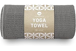 Lotuscrafts Yoga Towel Wet Grip - Non-Slip & Quick Drying - Non-Slip Yoga Towel with High Traction - Yoga Towel Ideal for Hot Yoga [183 x 61 cm]