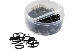 Hippo-Tonic 306777 Silicone Élastiques en Caoutchouc Unisexe, Noir
