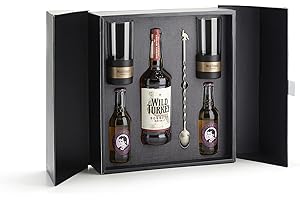 Wild Turkey Kit per Wild & Ginger: Wild Turkey Bourbon 70 cl; 2 Thomas Henry Ginger Ale 20 cl; 1 Spoon firmato Wild Turkey e 2 Bicchieri Wild Turkey Bourbon