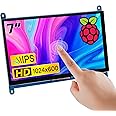 Hosyond 7 Inch IPS LCD Touch Screen Display Panel 1024×600 Capacitive Screen HDMI Monitor for Raspberry Pi5/Pi4/Pi3/ZERO W, BB Black, Windows 10 8 7