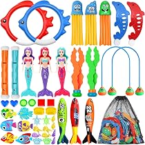 KATELUO 24 Pièces Jouets de Plongée, Jouet de Piscine Enfant, Jouets de Natation, Jouet de Plongée Enfant Gemme de Plongée, Jouet sous-Marin Piscine Trésor Chasse Jeu pour Les fêtes à la Piscine