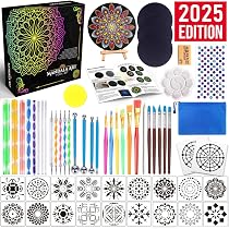 Lot De 5 Stylos Mandala à Double Pointe - Formes De Pétales - Pour Peinture Sur Pierre, Argile, Gaufrage, DIY