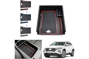 GAFAT New Hyunda-i Tucson NX4 2021-2024 2025 (Electronic Automatic) Car Armrest Tray, Tucson 2023 2022 Center Console Organizer, Armrest hidden Storage Box Container (3 Colours 3 Mats)