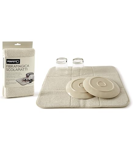 Tapis égouttoir à Vaisselle Microfibre 45x60 Cm - Super Absorbant, Antidérapant, Lavable - Pour Comptoir De Cuisine - 12