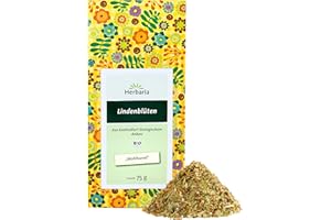 ‎HERBARIA Herbaria Lindenblüten bio 75g – 100% Bio-Kräutertee lose – Bio-Lindenblütentee lose - natürlicher wohltuender Teegenuss - klimaneutral