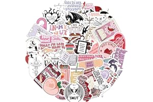 VILITI 52 Pieces Sticker Books,Bookish Smutty Funny Book Cover Stickers,Reading Stickers for Kindler Waterproof Booktok Aesthetic Decal for Stanley Laptop Computer Phone Water Bottle Scrapbooking Kids Girls