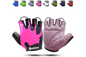 KONVINIT Rękawice rowerowe pół palców oddychające wyściełane rękawiczki rowerowe z antypoślizgowym uchwytem Unisex do kolarstwa górskiego, szosowego, siłowni, crossfitu, podnoszenia ciężarów
