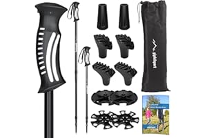 GIPFELSPORT Bastones de senderismo telescópicos, para hombre y mujer, ultraligeros, de carbono y aluminio, bastones de marcha nórdica ajustables