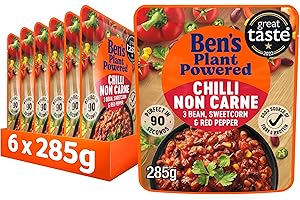 BEN'S ORIGINAL Ben’s Original Plant Powered Bean Chilli Non Carne, Bulk Multipack 6 x 285 g pouches