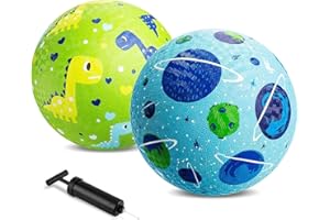 ‎U&C PLANET U&C Planet 2 Stück Spielplatz Bälle 21cm Kickballs Set Dodge Ball mit Pumpe Gaga Ball Handball Soft Boucy Bälle Spielball für Kinder 1-8, Spiel Camps Schule Garten
