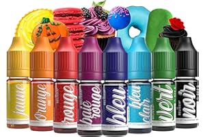 Belissia Colorant alimentaire - 8x10ml liquide & très concentré - colorant alimentaire pour la pâtisserie, la cuisine, le fondant & les desserts - vegan, fort pouvoir colorant, goût neutre