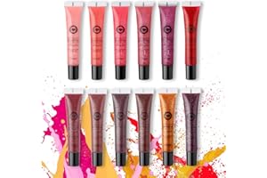 OFANYIA 12 Farben Kristall lipgloss geschenke für frauen Flüssiger Lippenstift Lang anhaltende Feuchtigkeitsspendende Lippenglanz lipstick Schimmer Funkeln lip plumper lip tint geschenke für mama
