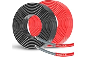Offgridtec Solar Kabel H1Z2Z2-K 6mm², Einadriges Kupferkabel für Photovoltaikanlagen, UV- & wetterbeständig, halogenfrei, IEC 60228 EN 50618-konform (10m, rot)