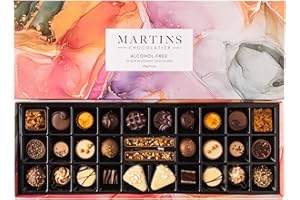 MARTINS CHOCOLATIER Martin's Chocolatier Collection sans alcool | Cadeau de luxe pour elle ou lui | 30 chocolats belges, 15 saveurs | Cadeau pour anniversaire, anniversaire de mariage, Noël