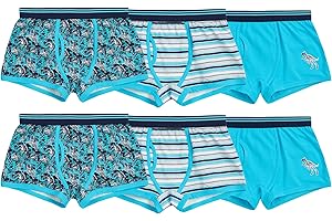 SOCKSVILLE Boys Boxers 6 Pack | Camo, Dino, Race, Game, Football, Shark | 95% Cotton, Super Soft, Animals, Nature, Sports, Design | Comfortable, Breathable, Lightweight, Toddler, Underwear | 2-13 Years Old