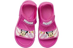 REQUETEGUAY Sandales Minnie Mouse pour plage ou piscine | Sandales Disney | Sandales Minnie Mouse Disney pour filles