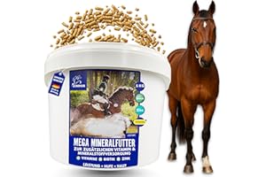 EMMA Vitamine Minerali Cavalli mangime cavalli Complesso mangimi supplementari B-vitamine e A,E,C,D, biotina, zinco, selenio, lievito di birra, crescita degli zoccoli e pelo lucido, senior 5 Kg