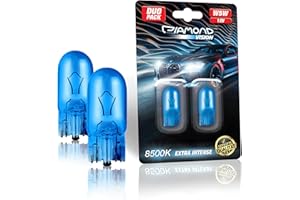 ‎DIAMOND VISION Diamond Vision 2x W5W T10 12V 5W | Xenon Look | Halogen KFZ Autolampen | 8500K Super Ultra White | extrem langlebig | 2er SET | E-Prüfzeichen | w09-44-89/XY