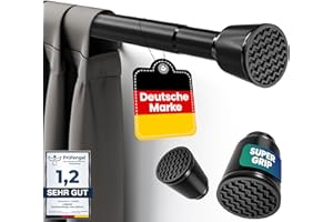 LOBUX® - Gardinenstange ohne bohren [schwarz, 210-300cm] – Teleskopstange Vorhang ausziehbar – Duschstange ohne bohren – Vorhangstange, Duschvorhangstange, Kleiderstange, Klemmstange Katzennetz