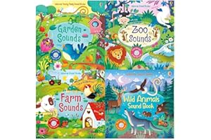 Usborne Sound Books Series 2 Collection 4 Books Set (Farm Sounds, Garden Sounds, Zoo Sounds & Wild Animals Sounds)