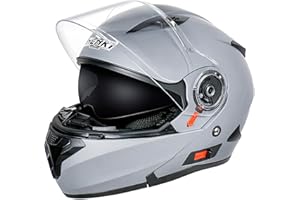 NENKI Casque de Moto intégral, Casque Modulable Moto ECE 22.06 Homologué pour Femme Homme Adultes