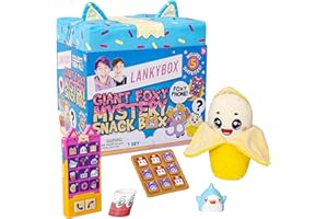 LankyBox Giant Foxy Surprise Snack Box, Mystery Surprise Giant Blind Box, 5 Fun Surprises Inside, Official LankyBox Merch