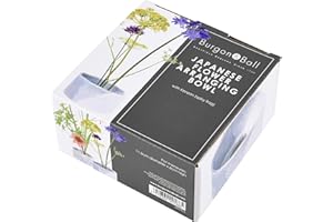 Burgon & Ball Ikebana Fuji - Jarrón japonés con Pinchos Kenzan