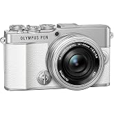 Olympus Pen E-P7 Kamera Kiti, 20-MP Sens&ouml;r, Eğilebilir HD LCD Ekran, 4K Video, Wi-Fi, Renk ve Monokrom Filtre Kontrol&uuml;, beyaz